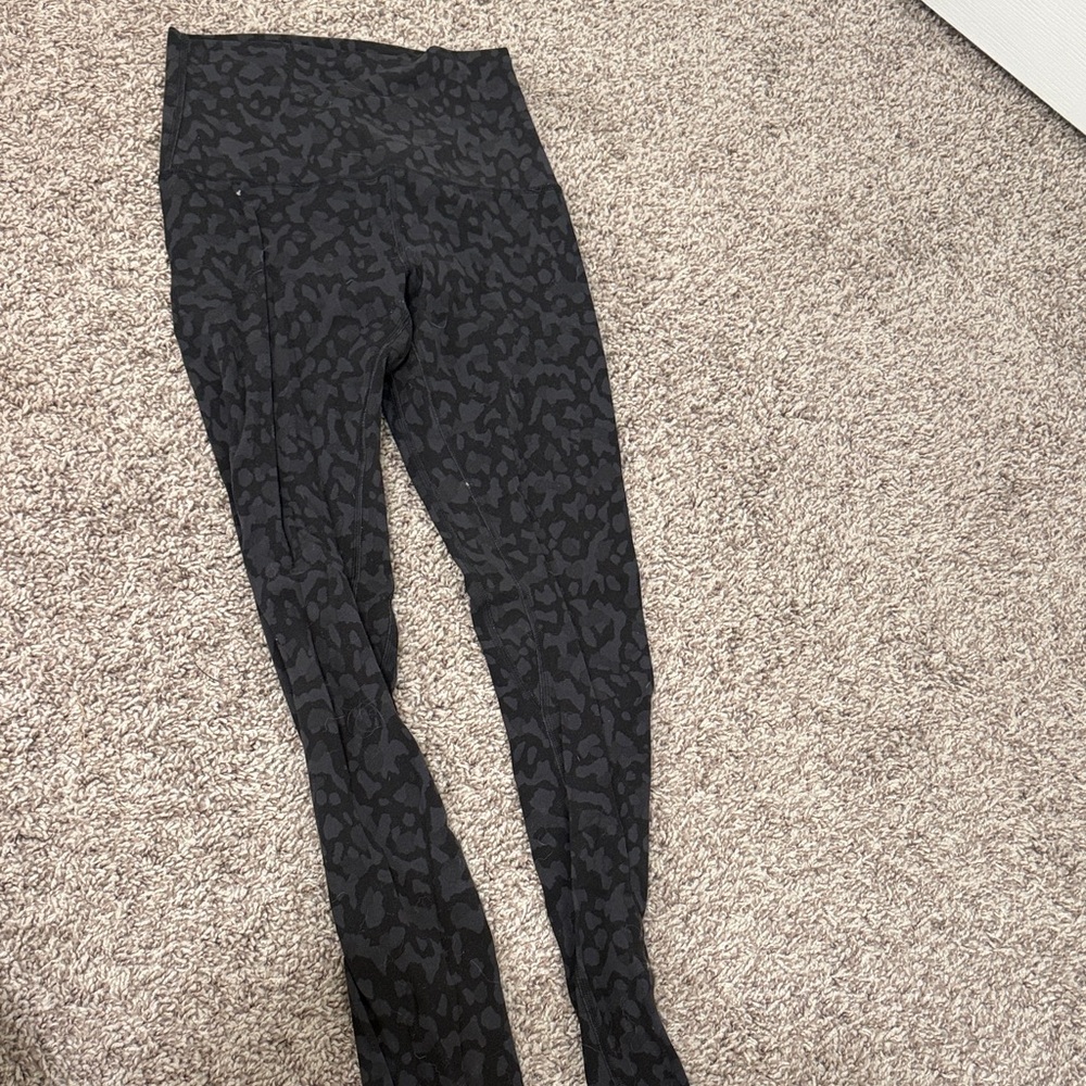 lululemon athletica Black Patterned Leggings